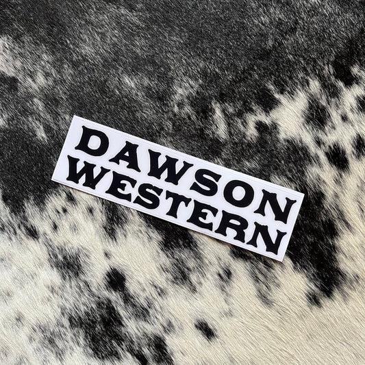 DAWSON WESTERN Die Cut Vinyl Sticker - BLACK